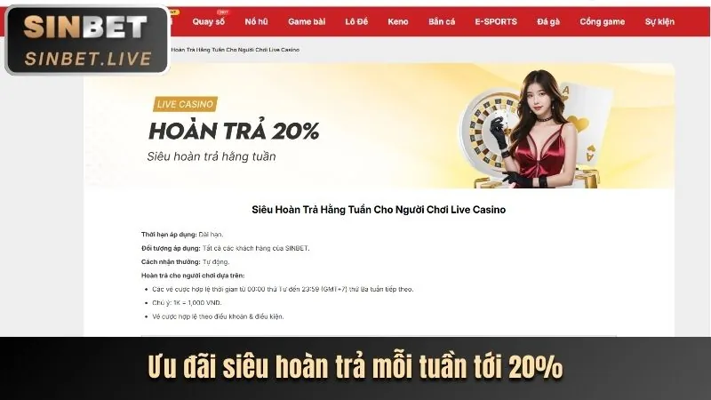 Ưu đãi đặc biệt cho từng sản phẩm tại khin789